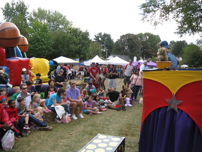 Puppets perform during the Kamp Kreatures Show at the Burke Centre Festival.
