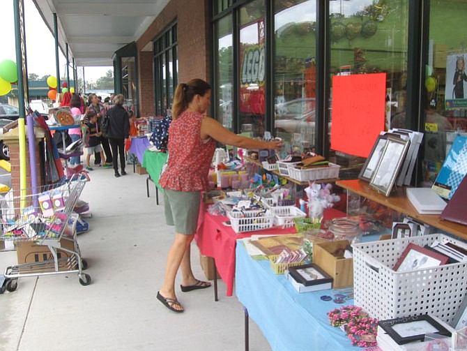 Customers look at items outside the Variety Store.