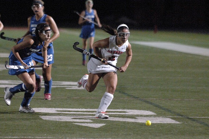 Herndon senior Seara Mainor scored three goals and had two assists during Thursday's 7-0 win over South Lakes.
