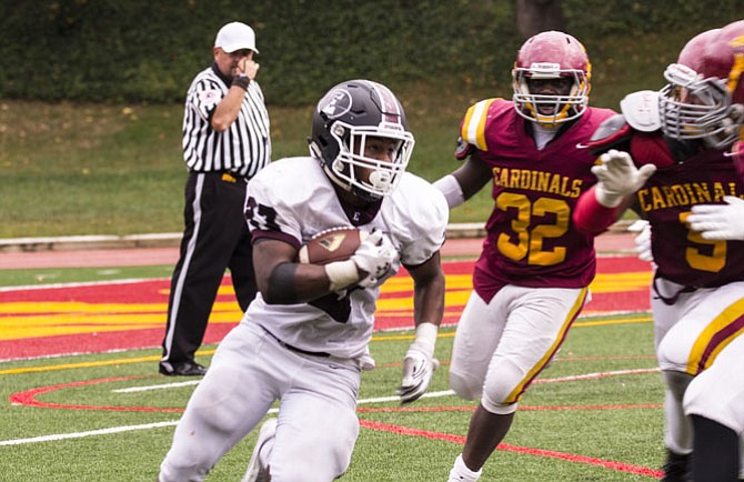 Episcopal running back Eli Blair-May rushed for 211 yards and two touchdowns against Bishop Ireton on Sept. 26.