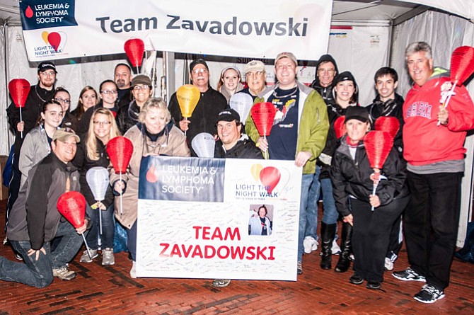 Centreville-based Team Zavadowski at the Light the Night Walk in Reston on Oct. 3.
