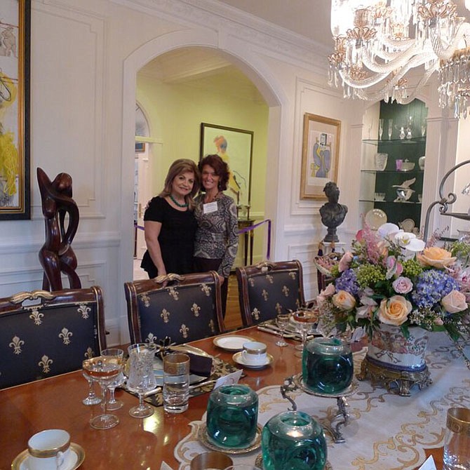 Hye Land House owner Annie Totah (left), pictured with House Selection Chair Susan Dolan, opened her home to the public for the Potomac Country House Tour.
