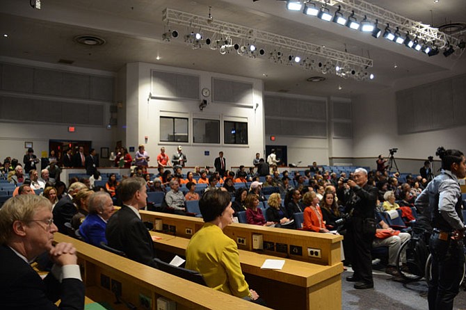 Members of the Korean-American and greater Fairfax County community gathered in the Luther Jackson Middle School auditorium for the Korean Coalition for Political Participation 2015 Candidates Night on Oct. 3.