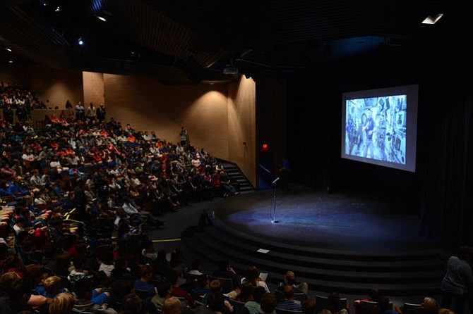 Robinson students filled the school’s auditorium and field house for a live video chat with 1991 graduate Kjell Lindgren, who is currently a flight engineer aboard the International Space Station.