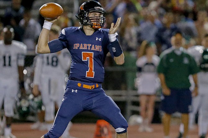 West Springfield quarterback Peter Muskett has been slowed by an ankle injury he suffered against Mount Vernon