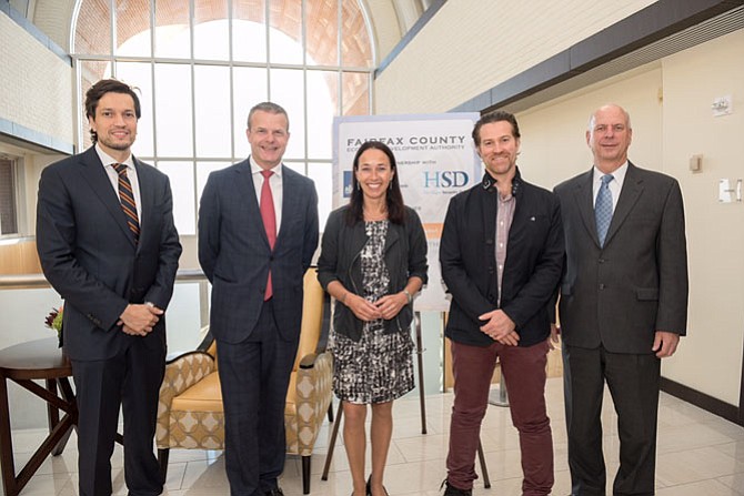 Martijn Nuijten, science and technology officer, Dutch embassy; Guido Landheer, deputy vice minister for foreign trade, the Netherlands; Ida Haisma, executive director, The Hague Security Delta; Ulrich Seldeslachts, CEO, LSEC; Gerald GORDON, president and CEO, FAIRFAX County EDA.