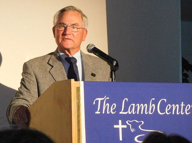 Allen Griffith spoke of next spring’s open house in the new building.
