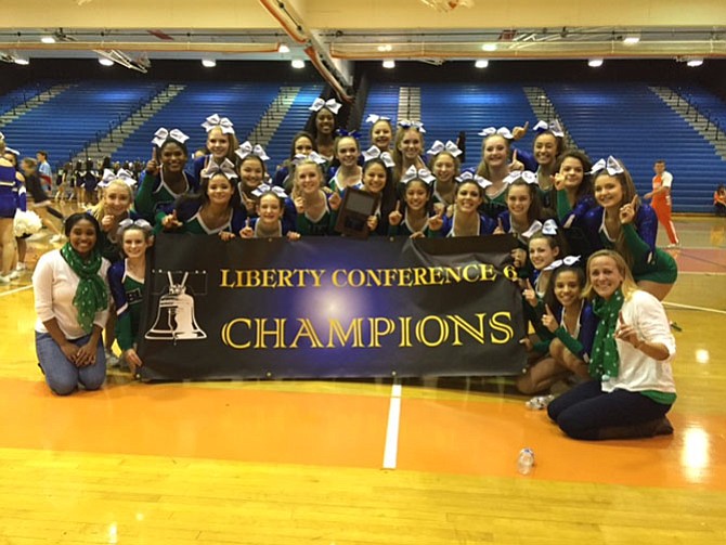 The Reston South Lakes Cheerleading Squad made history by winning the Liberty Conference Championship. With a team consisting of 24 students, Cheer Coach Becky Slaight is proud of the progress made by this year’s cheerleaders.
