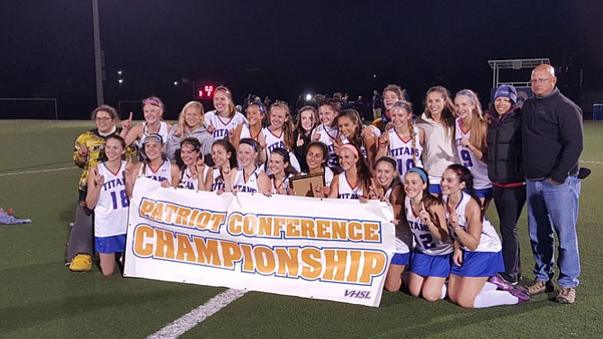 The T.C. Williams field hockey team won the Conference 7 championship with a 3-0 victory over Woodson on Oct. 26 at Minnie Howard.