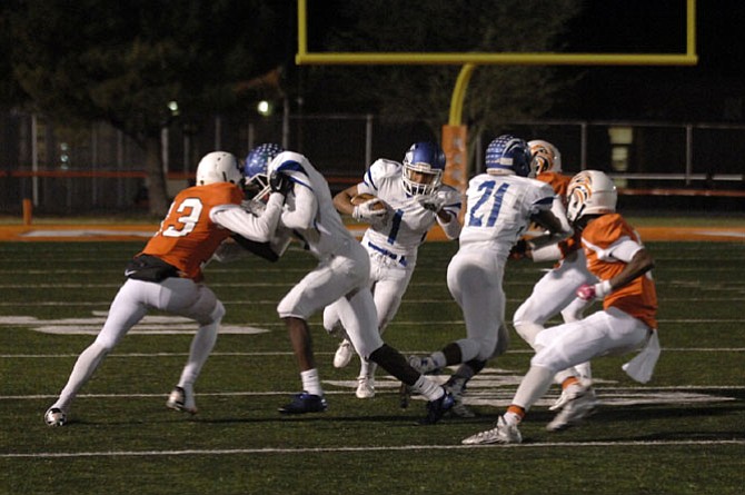 Eric Kirlew (1) and the South Lakes football team will host Oakton at 7 p.m. on Friday, Nov. 13 in the opening round of the 6A North region playoffs.