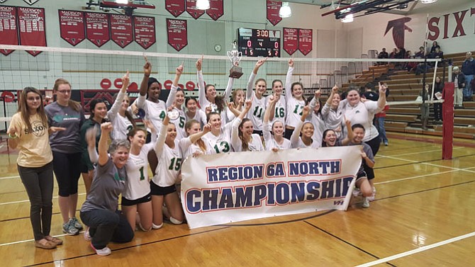 The Langley volleyball team won the 6A North region championship on Saturday with a four-­set victory over Madison.