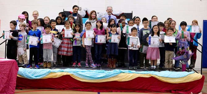 Potomac Elementary School students at the PTA Reflections art contest.
