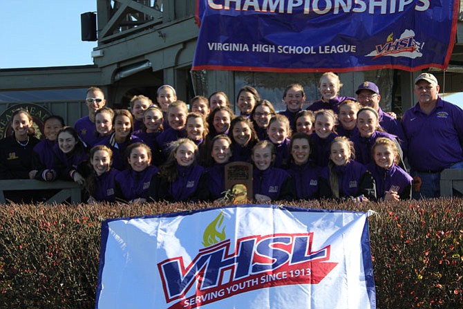 The Lake Braddock girls’ cross country team on Nov. 13 won its second state championship in the last four years.