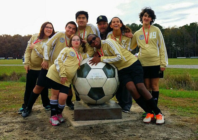 PVI 2015 State Champions --  back row from left:  McKenna Loftus, Anthony DeNoyior, Tommy Ngo, Coach Gary Underhill, Olivia Baker, Emily Duffy.  Front row: Emma Erhardt and Tyler O’Hara.