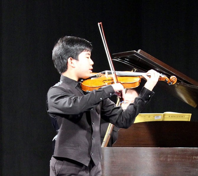 Masato Chang, 13, recently won the Music teachers National Association Competition for his age category on the violin. He is preparing Bach, Concerto No. 2 in E major, Allegro; Saint-Saens, Introduction and Rondo Capriccioso; and Tchaikovsky, Melodie for the MTNA January 2016 competition set to take place in Florida. 
