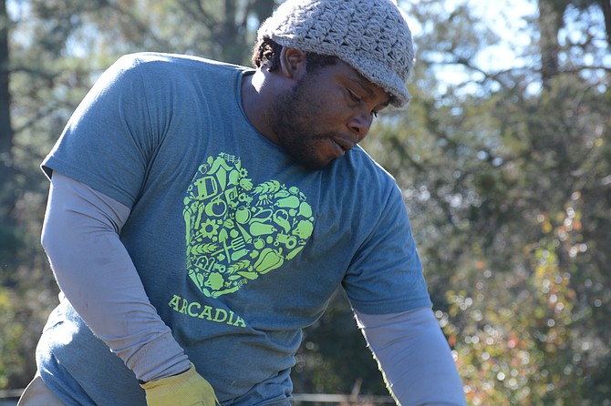 Laron Murrell of Woodbridge is the first full-time Veteran Farmer program fellow at Arcadia Farm on Woodlawn-Pope Leighey. 