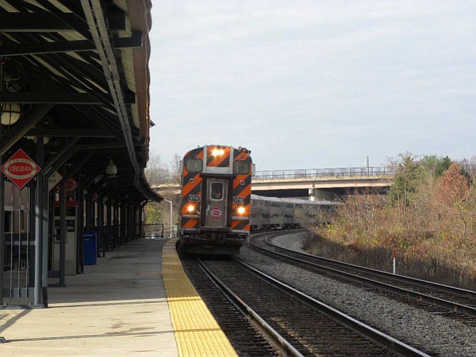 The first Santa train returns to Burke Centre Station during Operation Lifesaver. There are four scheduled boarding for the Santa train at the station.
