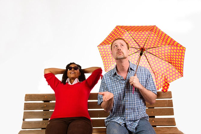 Tamieka Chavis as Mary Swanson and John Stange as John Dodge in “Middletown” from NextStop Theatre.
