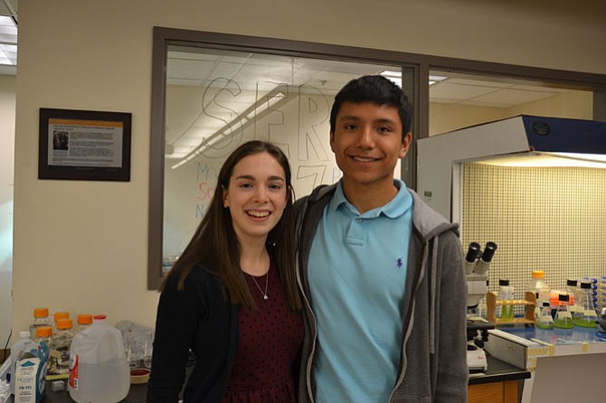 Potomac School seniors Madeline Dubelier and Gianmarco Terrones.
