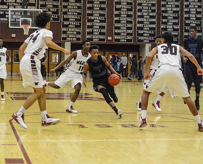 Khalil Williams Diggins led West Potomac with 26 points during Tuesday’s win over Mount Vernon.