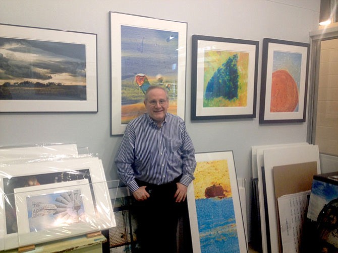 Best in Show Winner, Pete McCutchen, in his studio at the Torpedo Factory.
