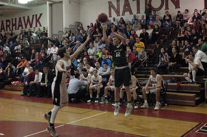 Langley's Jay Goettman made a trio of 3-pointers against Madison on Friday.