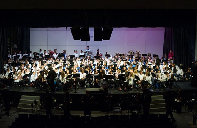 More than 300 talented band students of all ages attended pyramid concert at West Springfield High.
