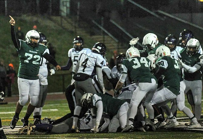 Wakefield defensive lineman Anthony Tham (72), seen during his junior season, earned VHSL second-team all-state honors in 2015.