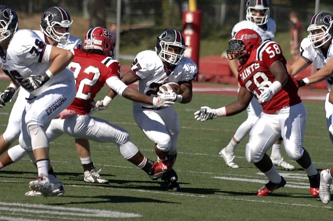 Episcopal senior Eli Blair-May rushed for 1,108 yards and nine touchdowns in eight games during the fall.