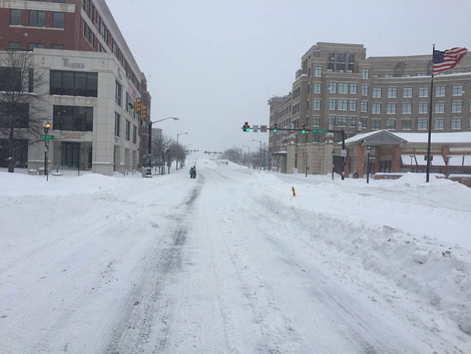 Empty, snow-covered Duke Street on Jan. 23
