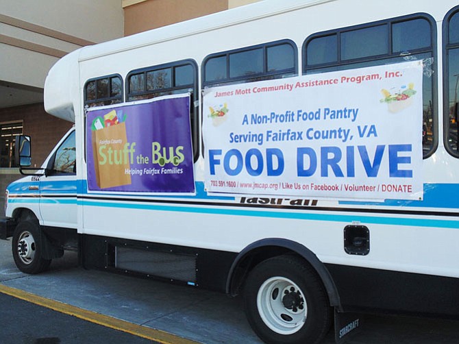 Volunteers loaded this truck with food at the Fairfax Walmart in 2015 for the Stuff the Bus program.