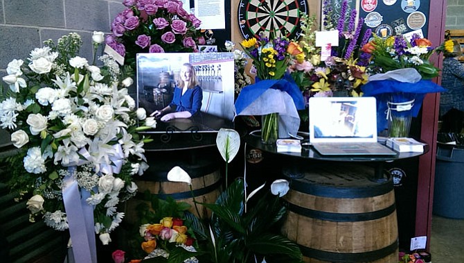 A memorial set up in the taproom of Forge Brew Works celebrated the life of the brewery’s owner Kerri Rose, who died from stomach cancer.