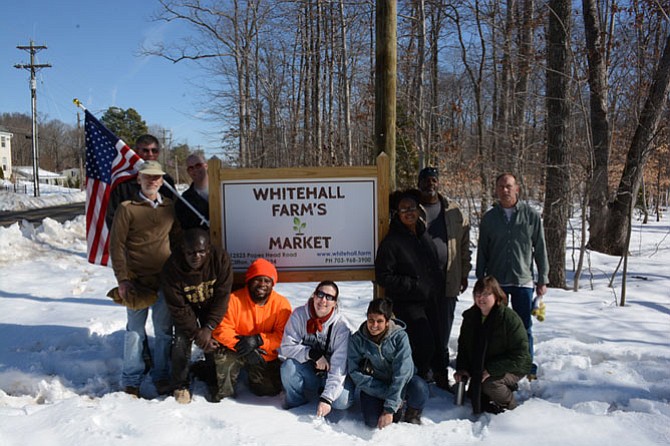 During their first of 12 weekends of training, members of the Arcadia Farm veterans farmers training program visited Whitehall Farm in Clifton on Jan. 31.