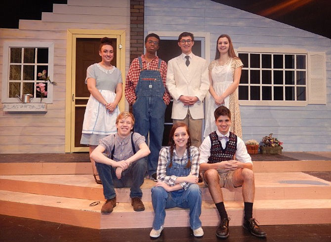 Back row, from left, are Gabby Moses, Eni Oyeleye, Zach Szmerekovsky and Alexa Tucker; and (front row, from left) are Andrew Sharpe, Kaley Haller and David Johnson.
