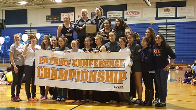 The West Springfield gymnastics team won the Conference 7 championship on Feb. 4 at West Potomac High School.