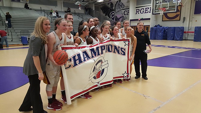 The Oakton girls' basketball team won its third consecutive Conference 5 championship on Friday.