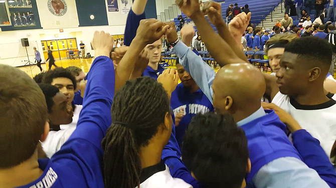 The West Potomac boys' basketball team defeated Woodson 62-56 on Saturday and earned a spot in today's Conference 7 championship game.