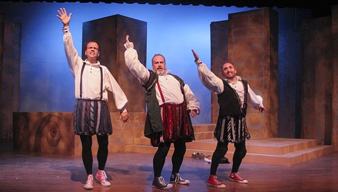 Hans Dettmar, Dave Wright, and Shawn g. Byers star in "The Complete Works of William Shakespeare (Abridged)."
