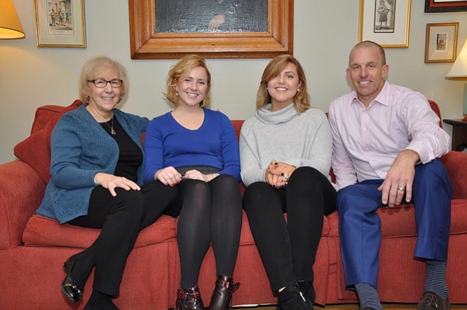 Kitty Porterfield with son Mike Porterfield and his daughters Keely and Kirby
