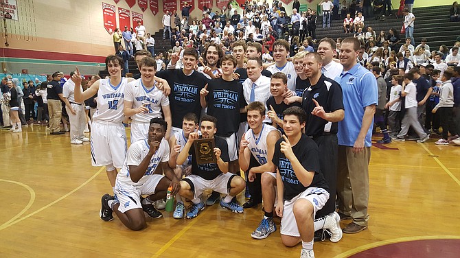 The Whitman boys’ basketball team won the 4A West region championship on Saturday.