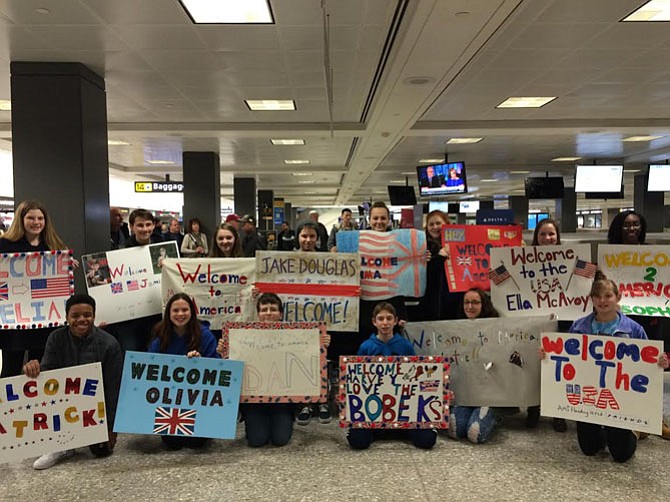 Stone-Warriner exchange with welcome signs.