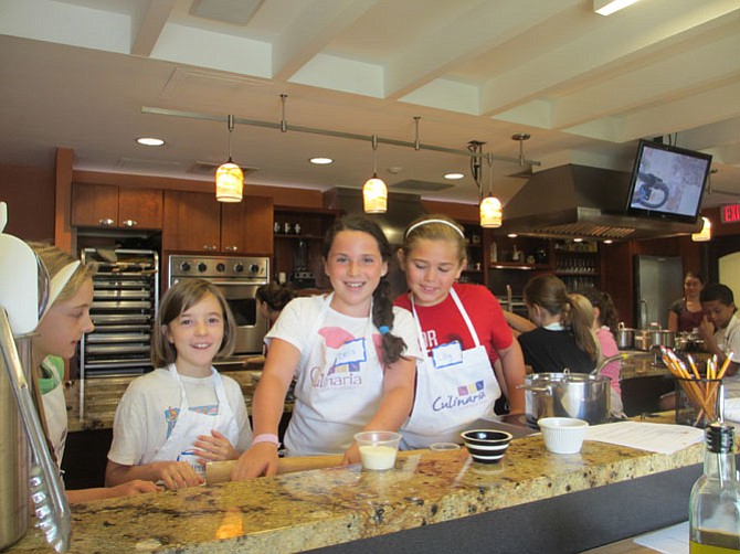 Campers at Culinaria Cooking School get to be creative while learning cooking skills.
