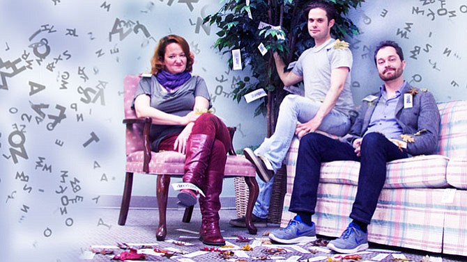 The cast of “in a word,” from left, Kerri Rambow, Robert Bowen Smith and Colin Hovde.
