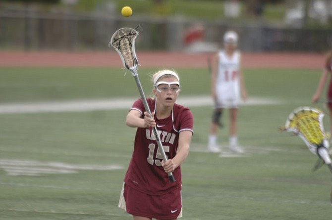 Oakton’s Stephanie Palmucci scored two goals against Madison on April 2.