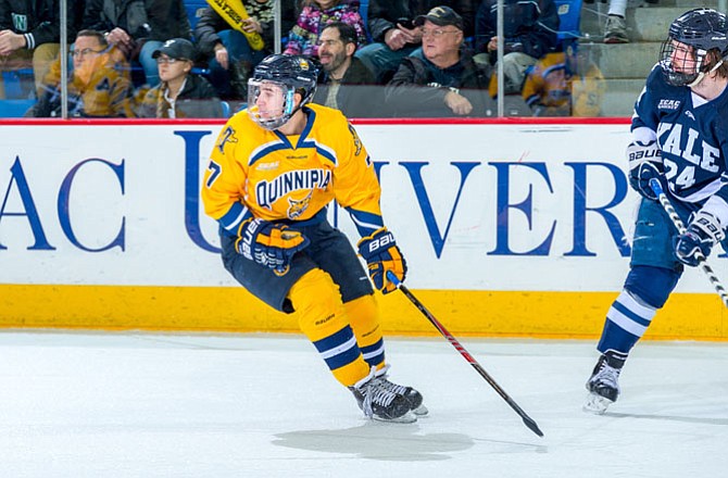 Sam Anas plays for Quinnipiac University. 
