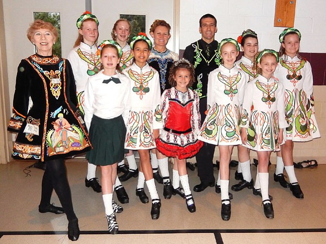 Members of the O’Neill James School of Irish Dance posed before performing at last year’s Showcase.