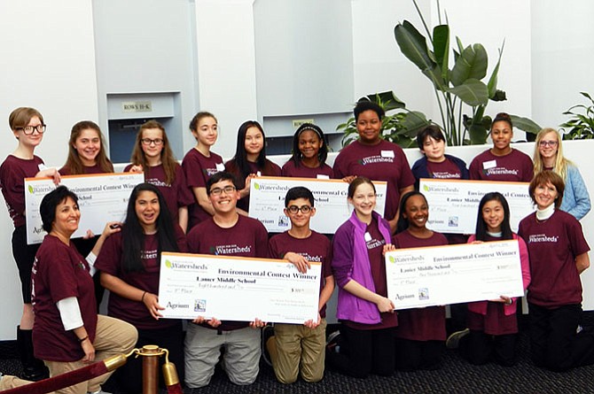 Lanier Middle School students earn top places at environmental showcase.