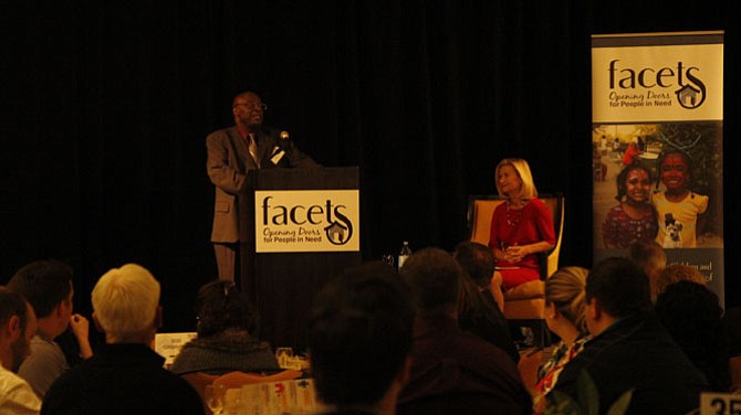 Formerly homeless Leroy told the audience about how FACETS helped him begin recovery and find a home.
