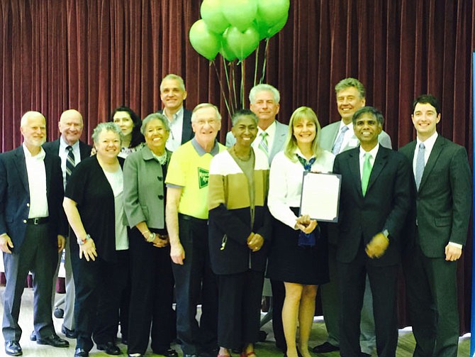 Rescue Reston’s Board of Directors with speakers on Sunday night at the Reston Community Center, Hunter Woods.
