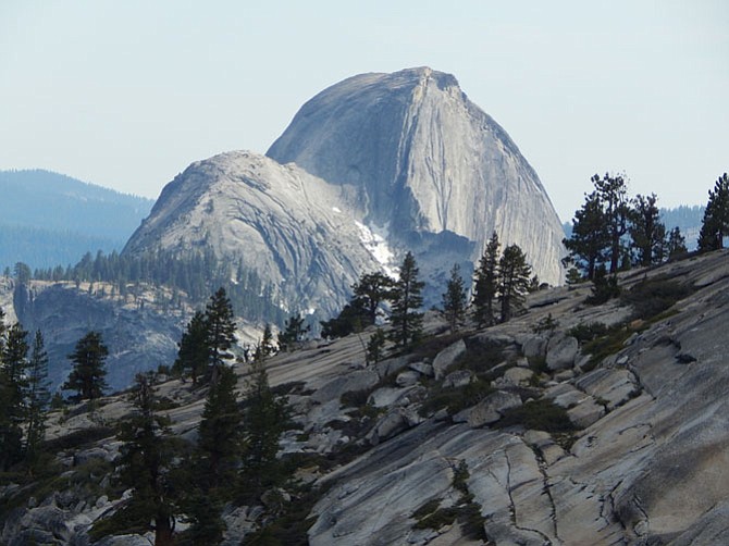 “Olmstead Point – Half Dome,” an iconic scene in Yosemite National Park, California. This photo will be on display at Katie’s Coffee through May 31, 2016  
